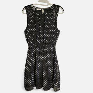 Maurices Polka Dot Dress Black Lace Sz S Party